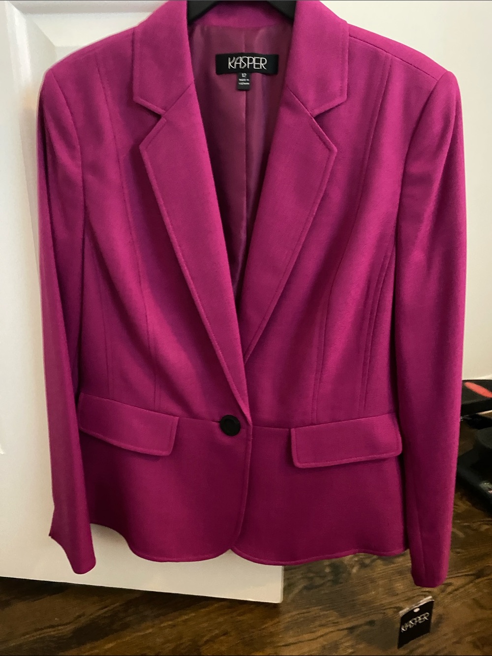 Kasper Women's Vibrant Fuchsia Single-Button Blazer